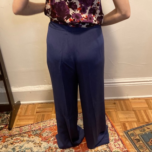 Escada Navy Blue Trouser Pants 42 - Picture 5 of 6